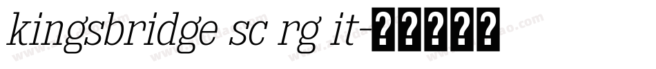 kingsbridge sc rg it字体转换